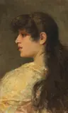 Vittorio Matteo Corcos, Ritratto di donna, oil on canvas