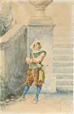 Domenico Ghiselli, Bravo, 1908, watercolour on paper