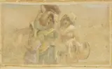 Francesco Lojacono, Acquaiole, 1874, mixed media on paper