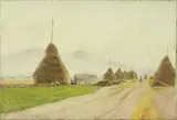 Edoardo Monteforte, Paesaggio di campagna, oil on canvas