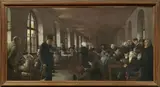 Jean A. Langrand, Interno di ricovero, 1883, oil on canvas