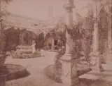 Taormina, Chiostro con pozzo e personaggi by Wilhelm von Gloeden, 1903, Stampa all'albumina, offered May 2021