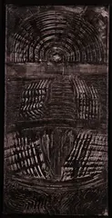 Creátion (Hommage a Pierre Soulages) by J2l, acrylic on canvas, offered Apr 2021