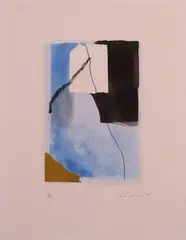 Giuseppe Santomaso, Senza titolo, 1989, etching and acquatinta