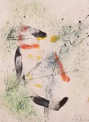 Ibrahim Kodra, Senza titolo, 1962, tempera on paper