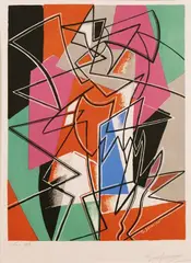 Pas de deux by Gino Severini, 1952, lithograph a colori, offered Apr 2021
