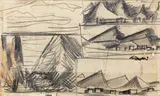 Mario Sironi, Senza titolo, pencil on paper