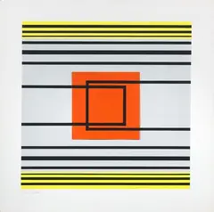 Composizione by Mauro Reggiani, 1975, tempera and collage on card, offered Apr 2021