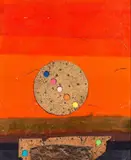 Roberto Crippa, Senza titolo, 1970, collage on panel