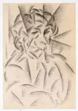 Roberto Marcello Iras Baldessari, Busto di signora, 1916, pencil grassa on paper