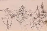 Ottone Rosai, Studio per dipinto, 1946, pencil on paper