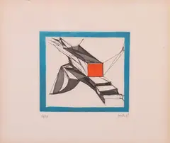 Senza titolo by Achille Perilli, 1967, lithograph a colori, offered Apr 2021