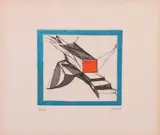 Achille Perilli, Senza titolo, 1967, lithograph a colori