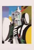Mark Kostabi, The Listeners (Post Modern Rome II), 1997, screenprint a colori
