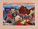 Luca Alinari, Giro, giro, vite, screenprint a colori on cardboard