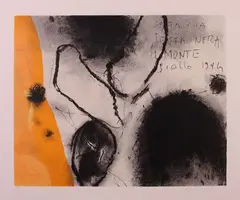 Arcangelo, Sopra una testa nera il monte giallo, screenprint a colori