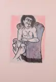 Giuseppe Migneco, Figura, lithograph a colori