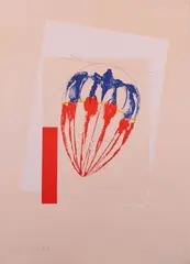 Marco Bagnoli, L'anello mancante alla catena che non c'è, 1989, lithograph a