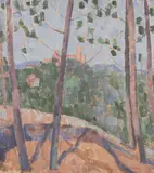 Daphne Maugham Casorati, Paesaggio, 1969, oil on canvas