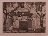 Giuseppe Viviani, Il vespasiano, 1956, etching on rame