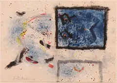 Ibrahim Kodra, Senza titolo, 1961, mixed media on paper