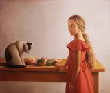 Sandra Batoni, La cattiva, oil on canvas