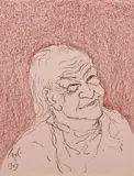 Corrado Cagli, Figura, 1969, mixed media on base litografica