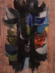 Contrapposizioni by Filippo Scroppo, 1969, oil on panel, offered Apr 2021