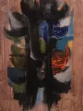 Filippo Scroppo, Contrapposizioni, 1969, oil on panel