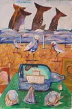 Senza titolo by Antonio Possenti, oil on canvas board, offered Apr 2021