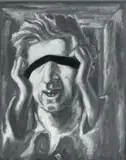 Roberto Barni, Volto bendato, 1989, oil on canvas