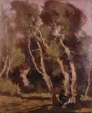Donne in riposo by Ludovico Tommasi, oil on cardboard, offered Mar 2021