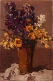 Vaso di fiori by Ludovico Tommasi, oil on cardboard, offered Mar 2021
