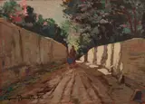 Strada by Gino Romiti, 1938, oil on compensato, offered Mar 2021
