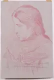 Cinque disegni by Ludovico Tommasi, A) Profilo di ragazza, offered Mar 2021