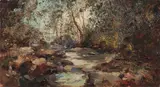 Ferruccio Rontini, Il torrente, 1944, oil on tavoletta