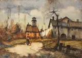 Vittore Antonio Cargnel, Paesaggio con case