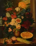 Georg Seitz, Natura morta, oil on canvas