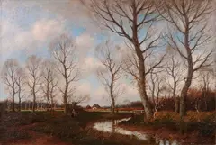Paesaggio fluviale by Pieter ten Cate, oil on canvas, offered Mar 2021