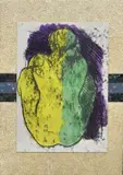 Jiří Kolář, Il sole girato di spalle - Slunce Otocène Zady, 1985, mixed media and collage on panel