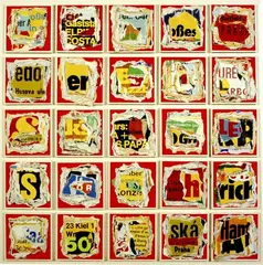 Karel Trinkewitz, Prag - Hamburg - Paris, 1992, collage on cardboard