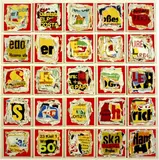 Karel Trinkewitz, Prag - Hamburg - Paris, 1992, collage on cardboard