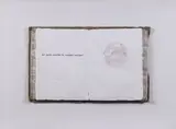 Emilio Isgrò, Macchia, 1991, mixed media on libro in teca di legno and plexiglass