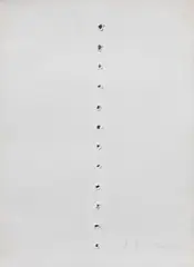 Concetto spaziale by Lucio Fontana, 1965, buchi on paper, offered Jun 2020