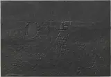 Alberto Burri, Cretto, 1971, etching and acquatinta on paper applicata on pannello