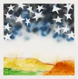 Senza titolo (Stellato) by Mario Schifano, enamel on canvas, offered Jun 2020