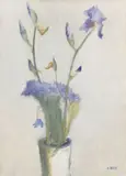 Iris e bluettes by Ottone Rosai, 1954, oil on canvas, offered Jun 2020