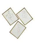 Incompiuti adonici abusi I, II e III by Luigi Ontani, 1993, tre inchiostri on paper, offered Jun 2020