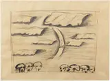 Enzo Cucchi, Senza titolo, 1999, charcoal and pencil on paper