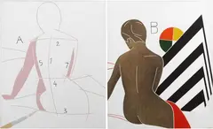 Emilio Tadini, How to Draw and Paint (Omaggio a Robert Duflos), 1973, oil on canvas
